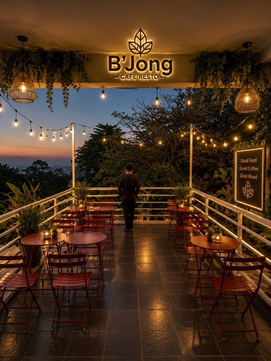 Cafe cozy Bandung buat nongkrong malam di B'jong